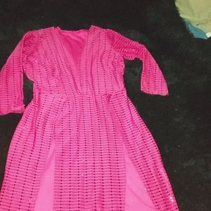 Offers R OK!!!Hot Pink Sparkling, Size Large Dress